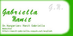 gabriella manit business card